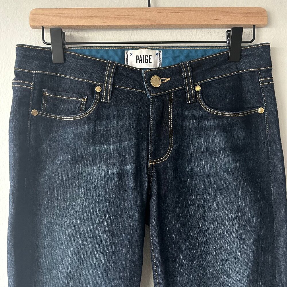 PAIGE Skyline Skinny Jeans Dark Wash Denim Women’s Size 27 - Picture 3 of 11